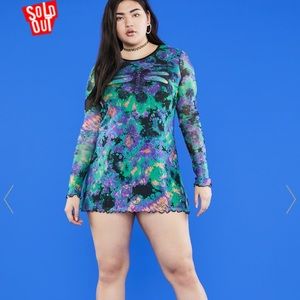 💀Current Mood Dragon Fly Mesh Dress💀